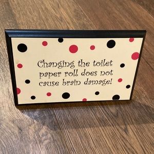 Bathroom plaque - comical